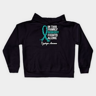 Dysphagia Awareness In This Family Nobody Fights Alone Kids Hoodie